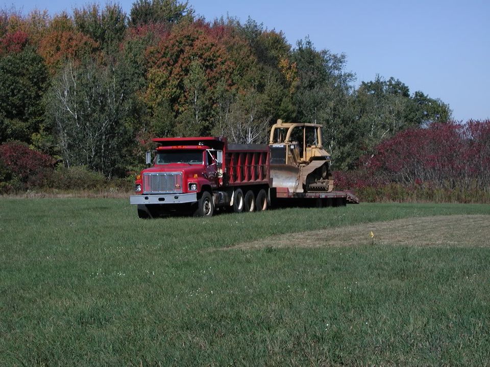 Don't you love it when the machinery shows up? This is October 5, 2010.