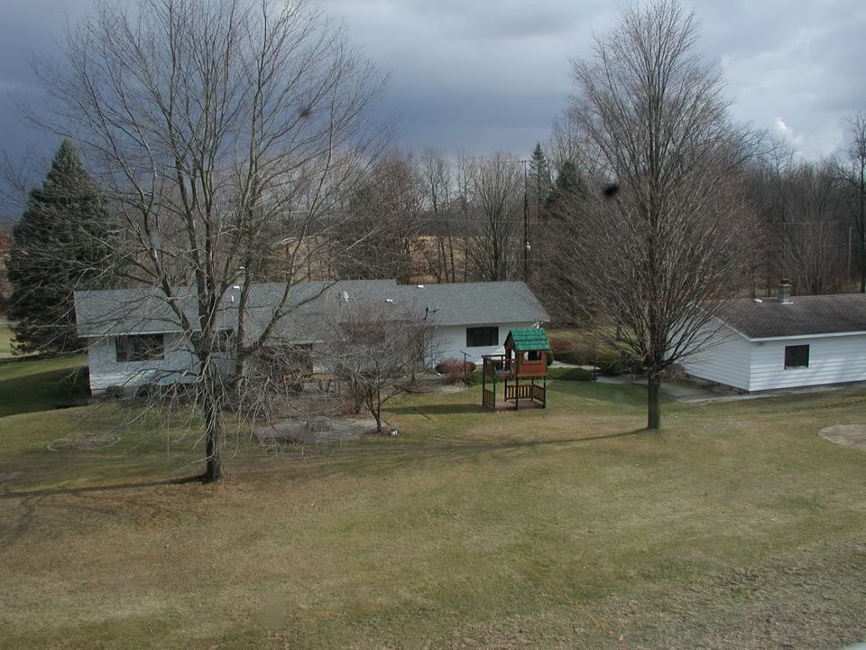 The view of my house out of the upstairs window.